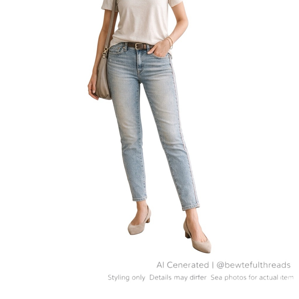Ralph Lauren RL Skinny Jeans Pink Side Piping Ankle Y2K 8